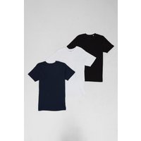 3er-Pack Slim-Fit Rundhals T-Shirts von boohooman