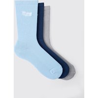 3er-Pack gestreifte Official Man Sport-Socken - Mehrfarbig - ONE SIZE, Mehrfarbig 3er-Pack gestreifte Official Man Sport-Socken - Mehrfarbig - ONE SIZE, Mehrfarbig von boohooman