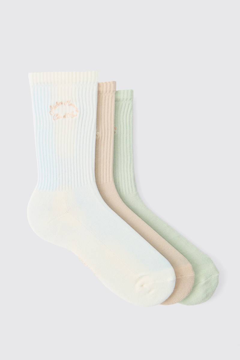 3er-Pack gestreifte Official Man Sport-Socken von boohooman