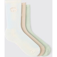 3er-Pack gestreifte Official Man Sport-Socken von boohooman