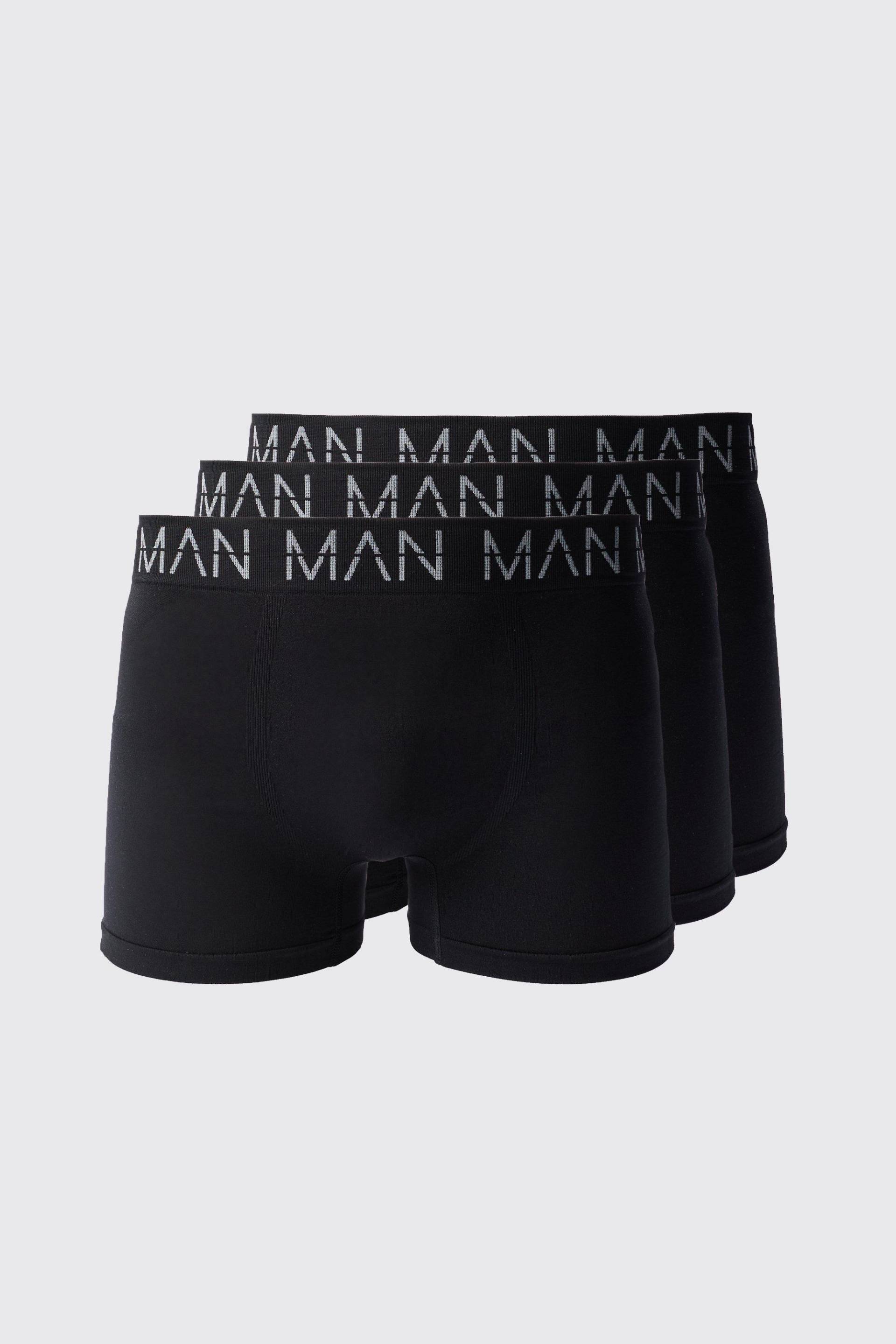 3er-Pack nahtlose Man Active Boxershorts - Schwarz - M, Schwarz 3er-Pack nahtlose Man Active Boxershorts - Schwarz - M, Schwarz von boohooman