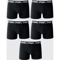 5er-Pack MAN Boxershorts - Schwarz - XL, Schwarz von boohooman
