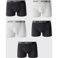 5er-Pack Man Boxershorts - Mehrfarbig - M, Mehrfarbig von boohooman