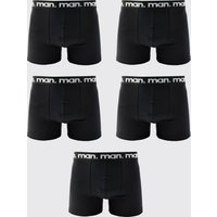 5er-Pack Man Boxershorts - Schwarz - M, Schwarz von boohooman