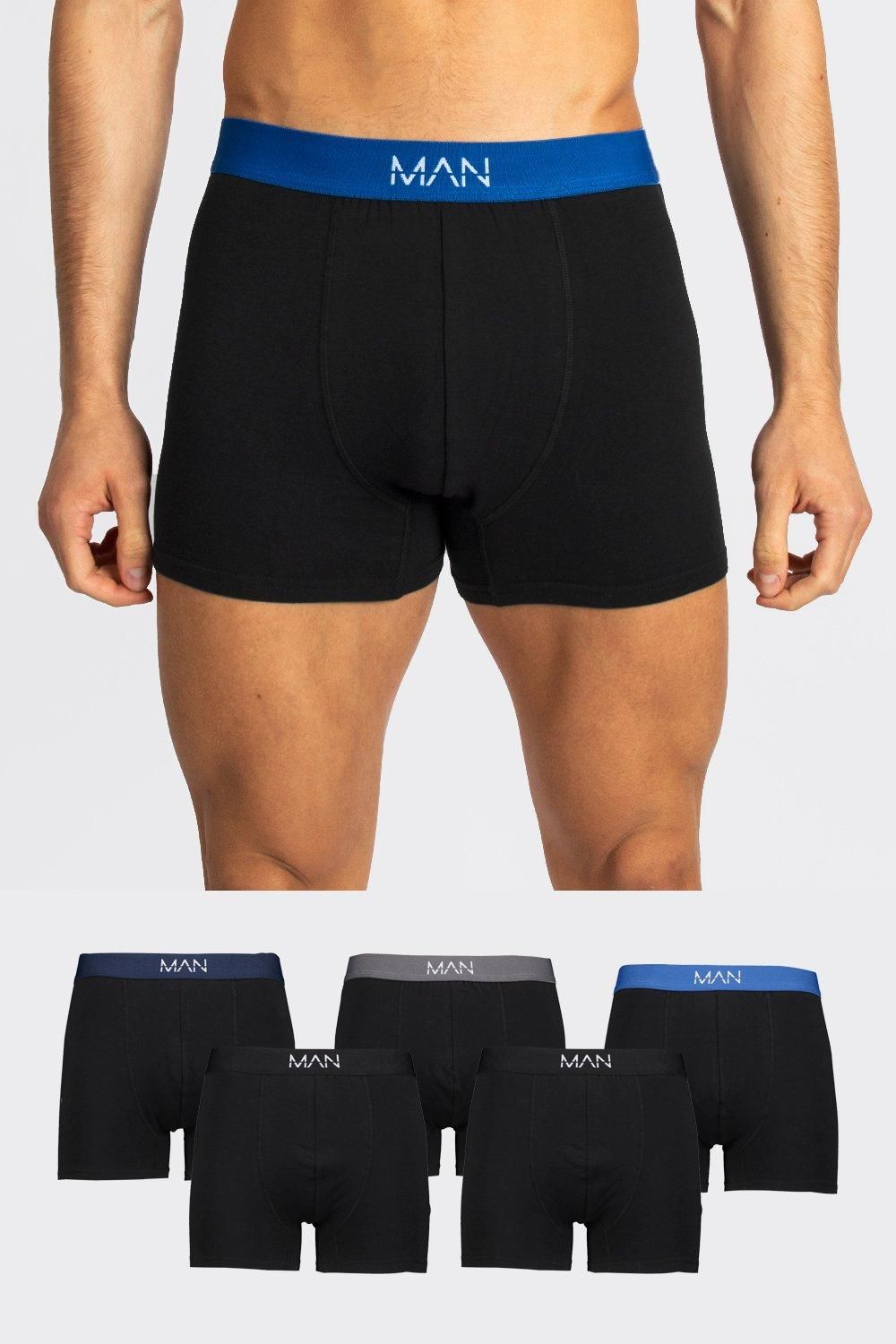 5er-Pack Man Dash Boxershorts - schwarz - XL, schwarz von boohooman