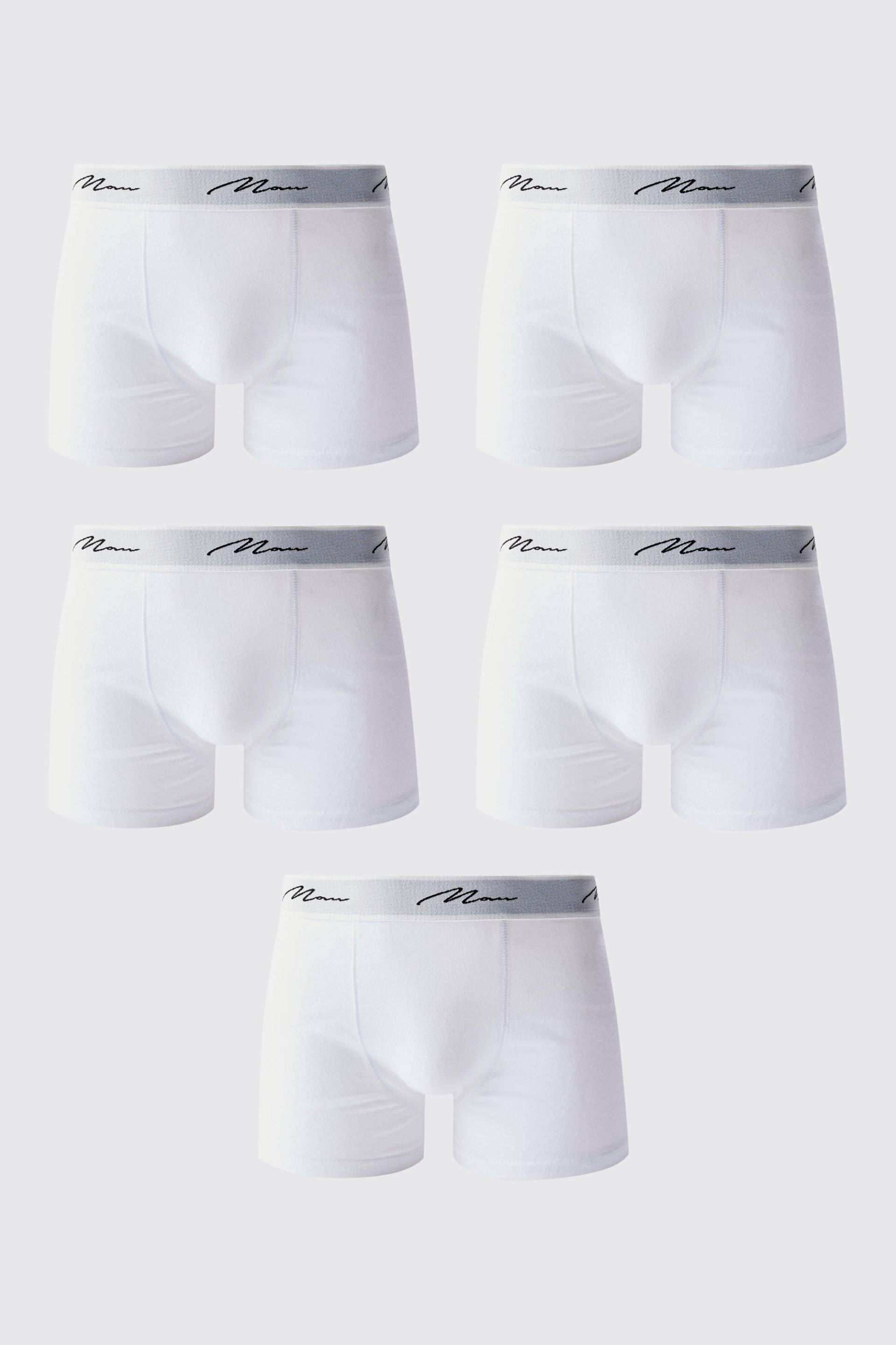 5er-Pack Man Signature Boxershorts von boohooman