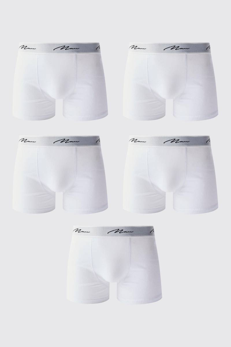 5er-Pack Man Signature Boxershorts von boohooman