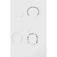 5er-Pack Perlen-Armbänder - Mehrfarbig - ONE SIZE, Mehrfarbig von boohooman