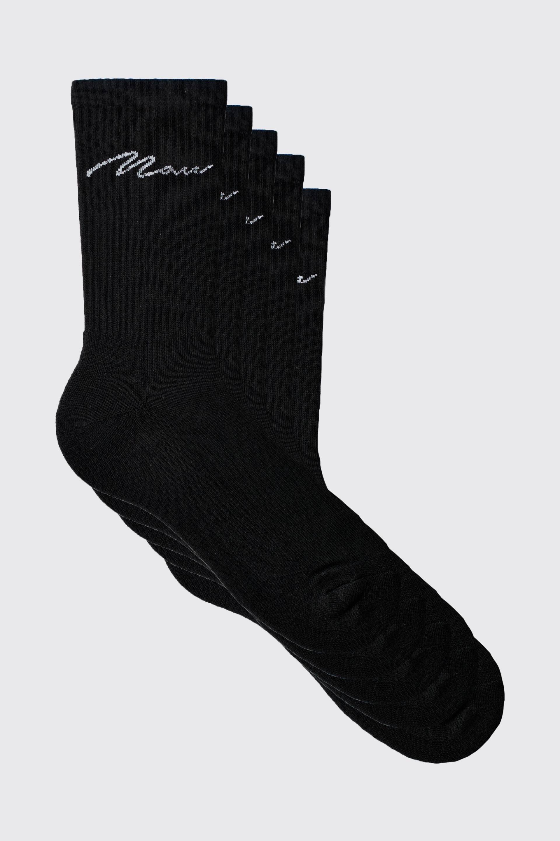 5er-Pack Sportsocken mit Man-Schriftzug 5er-Pack Sportsocken mit Man-Schriftzug von boohooman