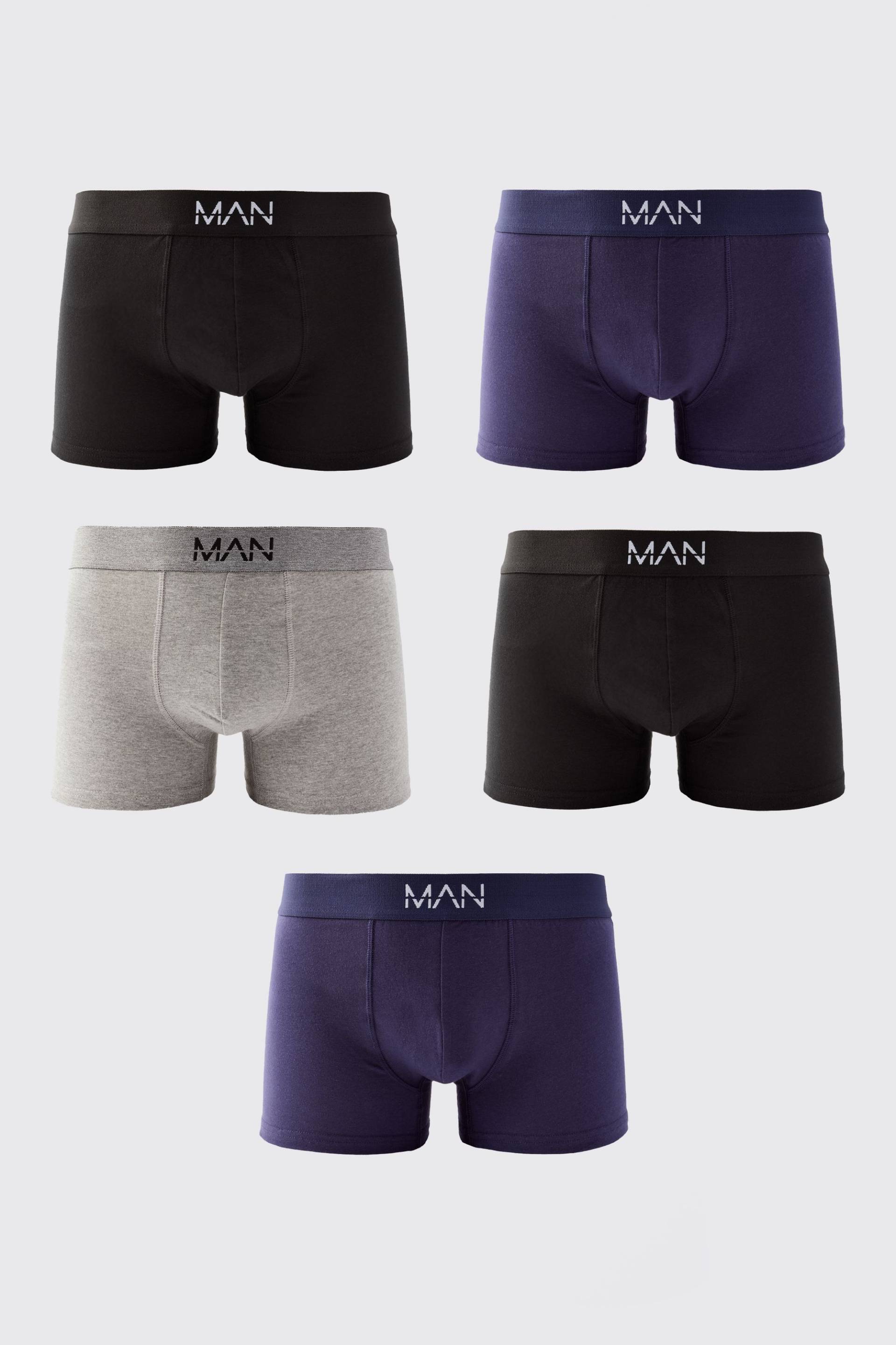 5er-Pack bunte Man Boxershorts von boohooman