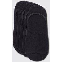 5er-Pack einfache Socken - Schwarz - ONE SIZE, Schwarz von boohooman