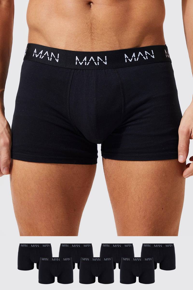 7er-Pack Man Boxershorts - Schwarz - S, Schwarz von boohooman