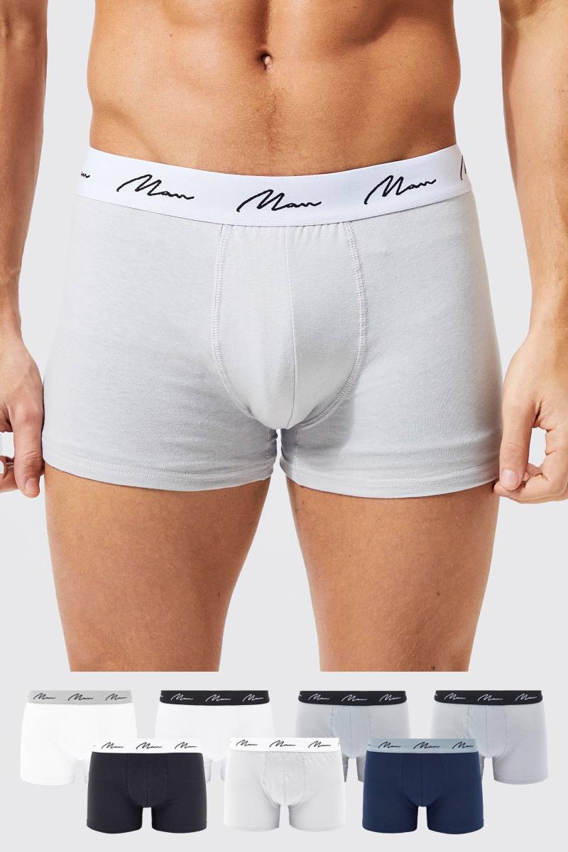 7er-Pack Man Signature Boxershorts von boohooman