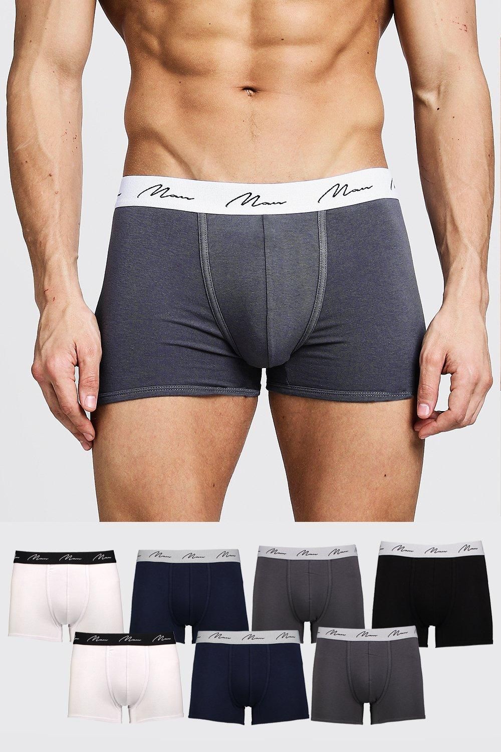 7er-Pack bunte Man Signature Boxershorts - Mehrfarbig - L, Mehrfarbig von boohooman
