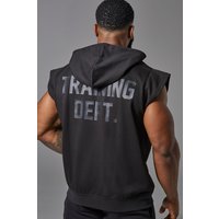 Ärmelloser Training Dept Hoodie mit Reißverschluss - Schwarz - XS, Schwarz Ärmelloser Training Dept Hoodie mit Reißverschluss - Schwarz - XS, Schwarz von boohooman