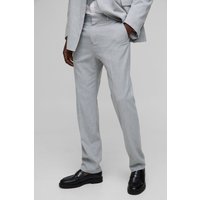 Anzughose mit geradem Bein und Schnür-Detail - Grau - 28, Grau von boohooman