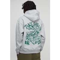 Ash Grey Oversized Disney Mickey Mouse License Printed Hoodie von boohooman