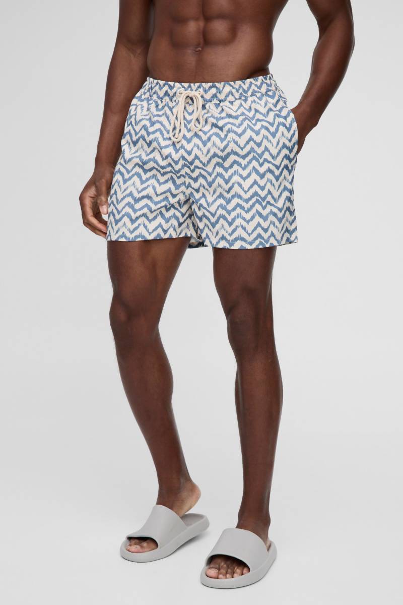 Badehose mit abstraktem Print - Ecru - XS, Ecru Badehose mit abstraktem Print - Ecru - XS, Ecru von boohooman