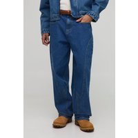 Lockere Jeans - Blau - 28R, Blau von boohooman