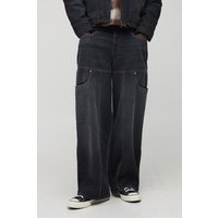 Lockere Jeans - Grau - 30R, Grau von boohooman