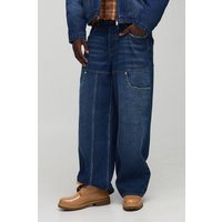 Lockere Jeans - Indigo - 34R, Indigo von boohooman