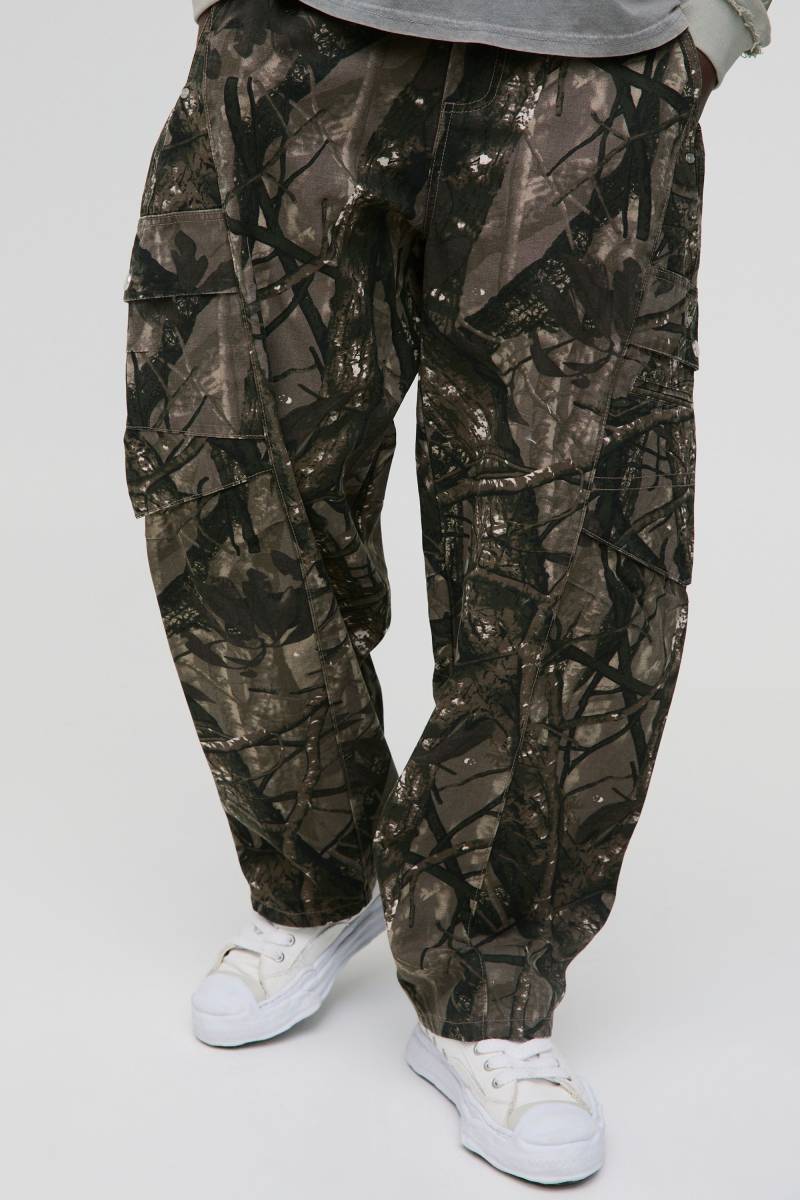 Camouflage Cargo-Hose - Khaki - 28R, Khaki von boohooman