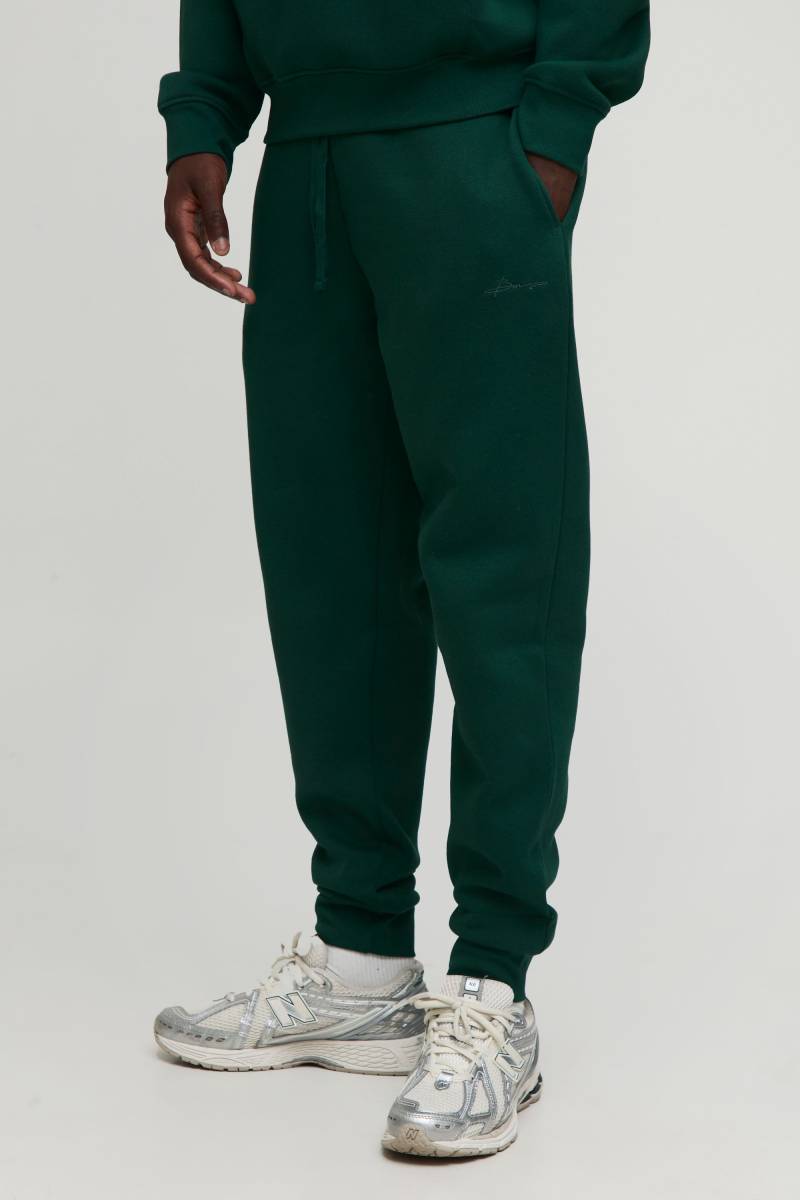 Basic Jogginghose mit BM Signature Jogginghose - Grün - M, Grün von boohooman