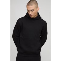 Basic Hoodie mit BM Signature Print - Schwarz - XL, Schwarz von boohooman