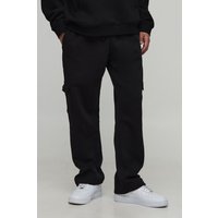 Basic Cargo-Jogginghose mit geradem Bein - Schwarz - XS, Schwarz Basic Cargo-Jogginghose mit geradem Bein - Schwarz - XS, Schwarz von boohooman