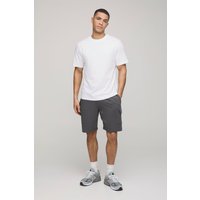 Basic Cargo T-Shirt und Shorts - Grau - S, Grau Basic Cargo T-Shirt und Shorts - Grau - S, Grau von boohooman