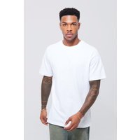Basic Crewneck T-Shirt - Weiß - L, Weiß von boohooman