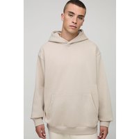 Basic Hoodie mit BM Signature Print - Grau - XS, Grau von boohooman