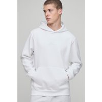 Basic Hoodie mit BM Signature Print - Weiß - XS, Weiß von boohooman