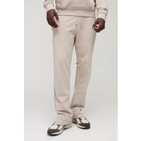 Basic Jogginghose mit geteiltem Saum - Grau - M, Grau von boohooman