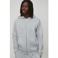 Basic Man. Regular Fit Zip Through Hoodie - Grau - L, Grau Basic Man. Regular Fit Zip Through Hoodie - Grau - L, Grau von boohooman