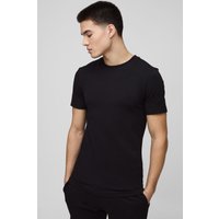 Basic Muscle-Fit T-Shirt - Schwarz - XS, Schwarz Basic Muscle-Fit T-Shirt - Schwarz - XS, Schwarz von boohooman