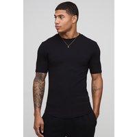 Basic Muscle-Fit T-Shirt - Schwarz - XS, Schwarz von boohooman