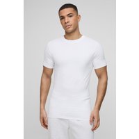 Basic Muscle-Fit T-Shirt - Weiß - XS, Weiß Basic Muscle-Fit T-Shirt - Weiß - XS, Weiß von boohooman