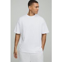 Basic Oversize Rundhals T-Shirt - Weiß - M, Weiß von boohooman