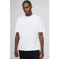 Basic Oversize Rundhals T-Shirt - Weiß - XS, Weiß von boohooman