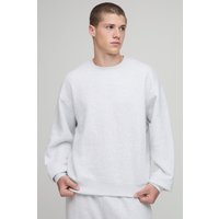 Basic Oversized Boxy Crew Neck Sweatshirt - Grau - M, Grau von boohooman