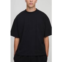 Kastiges Basic Oversize Rundhals T-Shirt - Schwarz - XS, Schwarz Kastiges Basic Oversize Rundhals T-Shirt - Schwarz - XS, Schwarz von boohooman