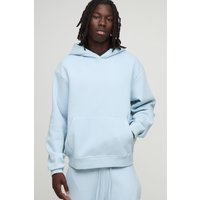 Kastiger Oversize Basic Hoodie - Blau - XS, Blau von boohooman