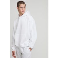 Kastiger Oversize Basic Hoodie - Weiß - L, Weiß von boohooman