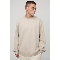 Basic Oversize Rundhals-Sweatshirt - Grau - XL, Grau von boohooman