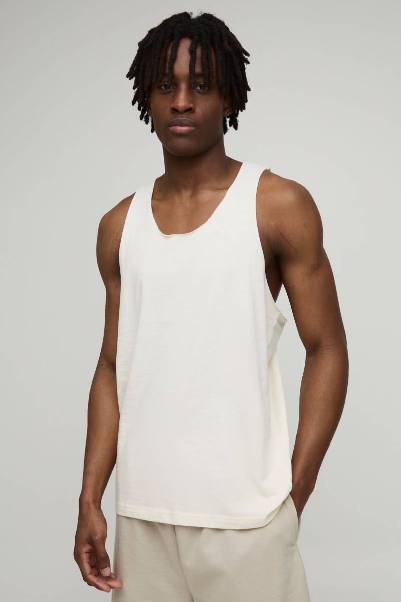 Basic Racer-Trägerhemd - Ecru - XS, Ecru von boohooman