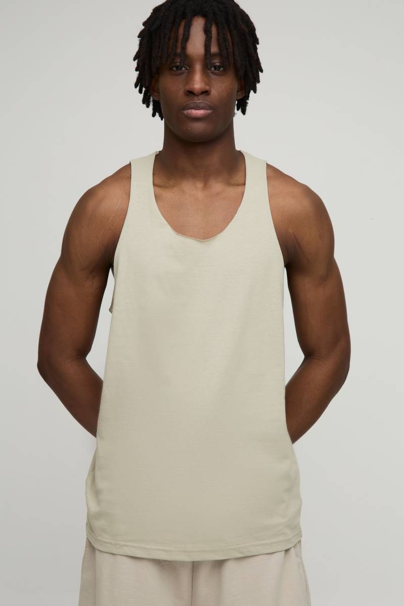 Basic Racer-Trägerhemd - light khaki - L, light khaki von boohooman