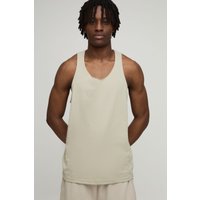 Basic Racer-Trägerhemd - light khaki - XS, light khaki von boohooman