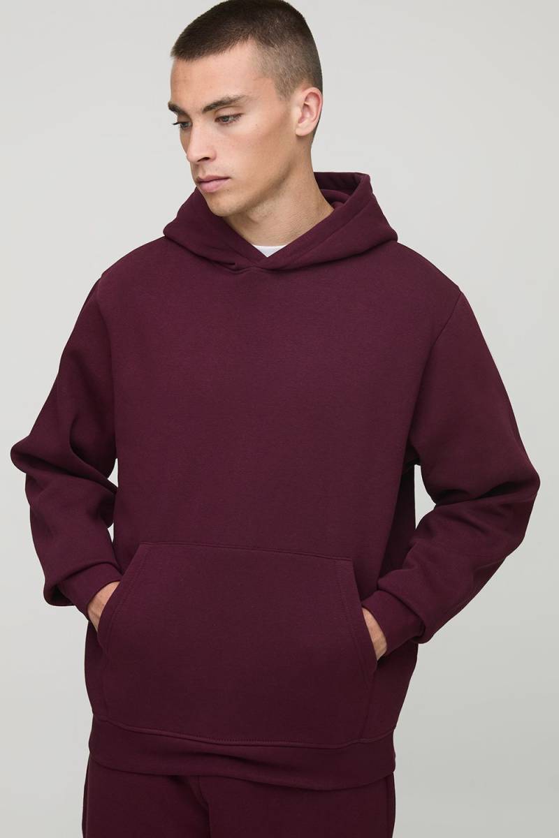 Basic Hoodie - Burgund - XS, Burgund Basic Hoodie - Burgund - XS, Burgund von boohooman