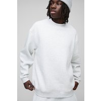 Basic Rundhals-Sweatshirt - Grau - M, Grau von boohooman